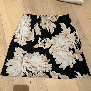 Aritzia Floral Mini Slip Skirt